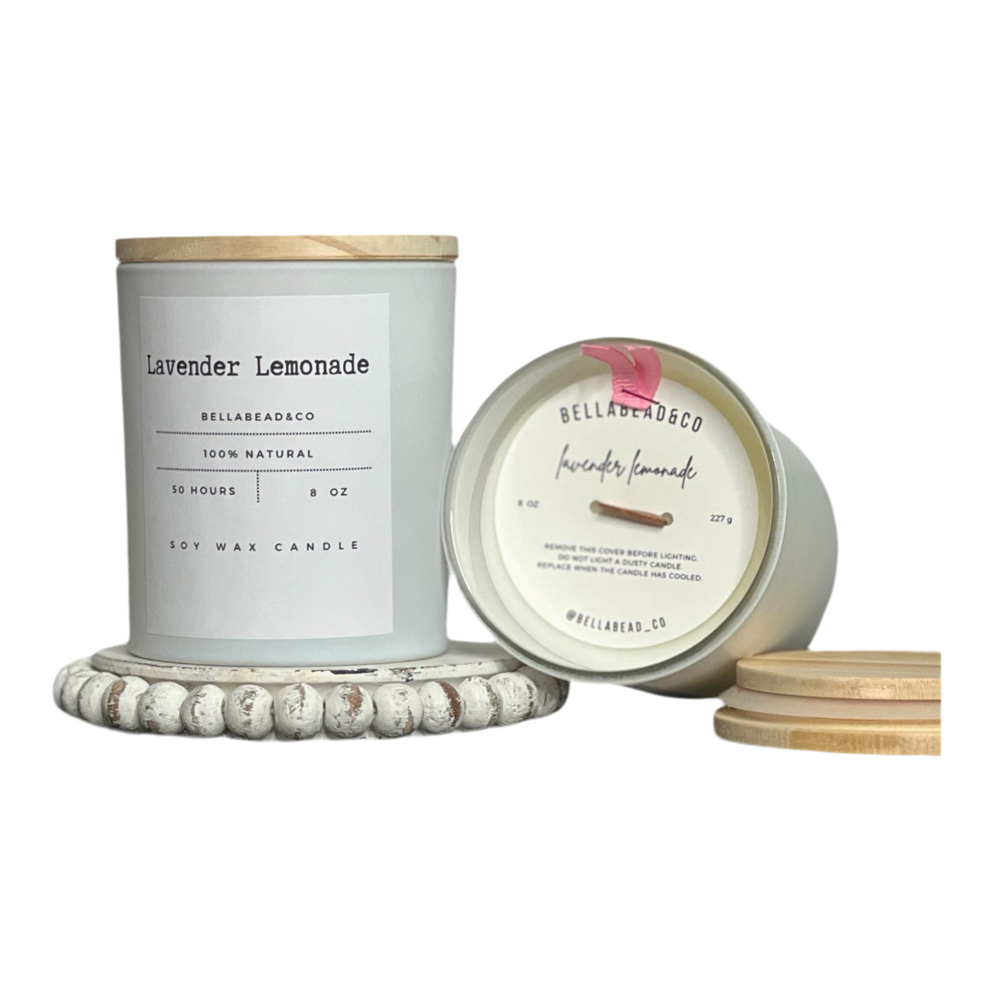 Lavender Lemonade Candle – Refreshing Herbal Citrus Blend Soy Wax 8oz Candle- Relaxing Aromatherapy Candle