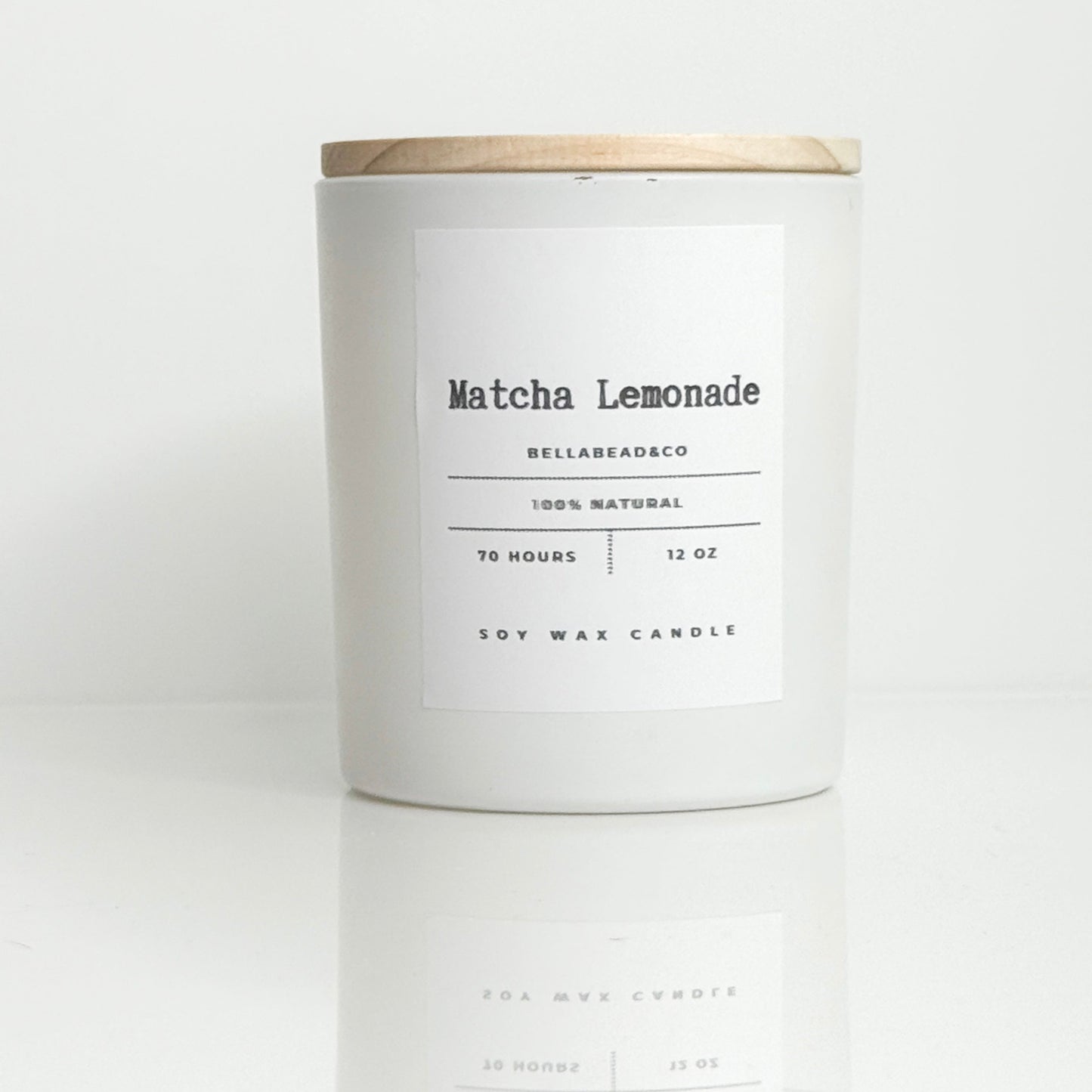 Matcha Lemonade Candle | Fresh Green Tea & Lemon Citrus | Uplifting Candle | 8oz Soy Wax Candle