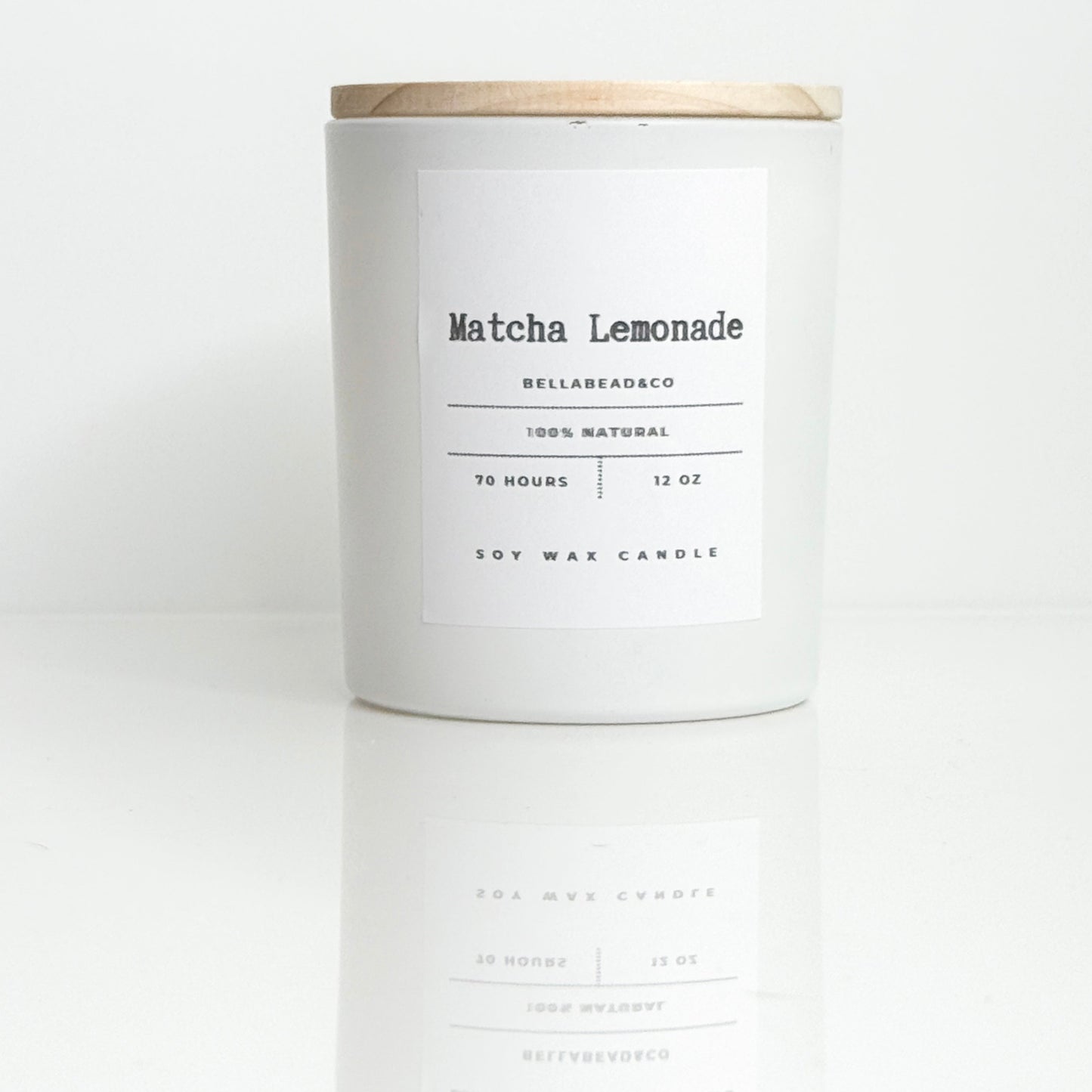 Matcha Lemonade Candle | Fresh Green Tea & Lemon Citrus | Uplifting Candle | 12oz Soy Wax Candle