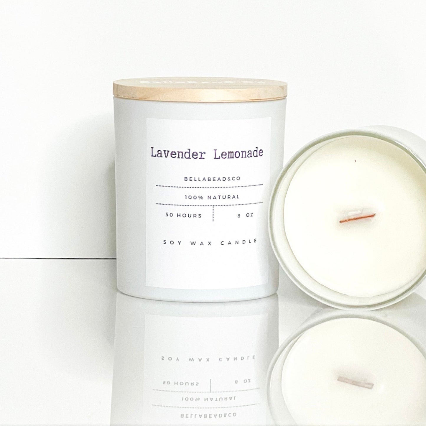 Lavender Lemonade Candle – Refreshing Herbal Citrus Blend Soy Wax 8oz Candle- Relaxing Aromatherapy Candle