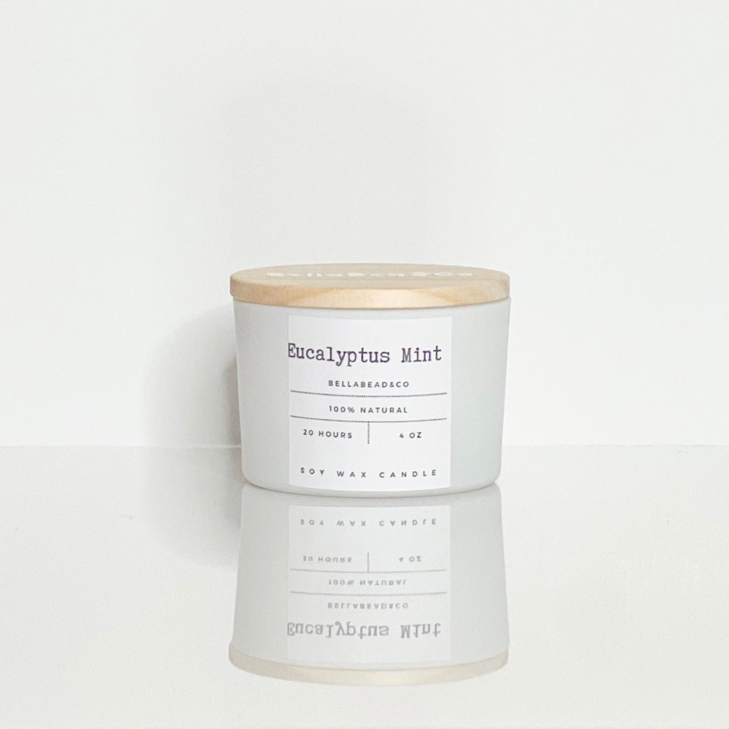 Eucalyptus Mint Candle | Refreshing Herbal Spa Blend | Clean Soy Wax 4oz Candle