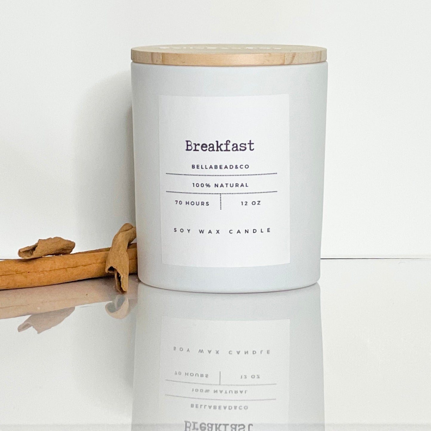 Breakfast Candle | Cozy Morning Coffee & Sweet Pastry Scent | Hand-Poured Soy Candle | 12oz Candle