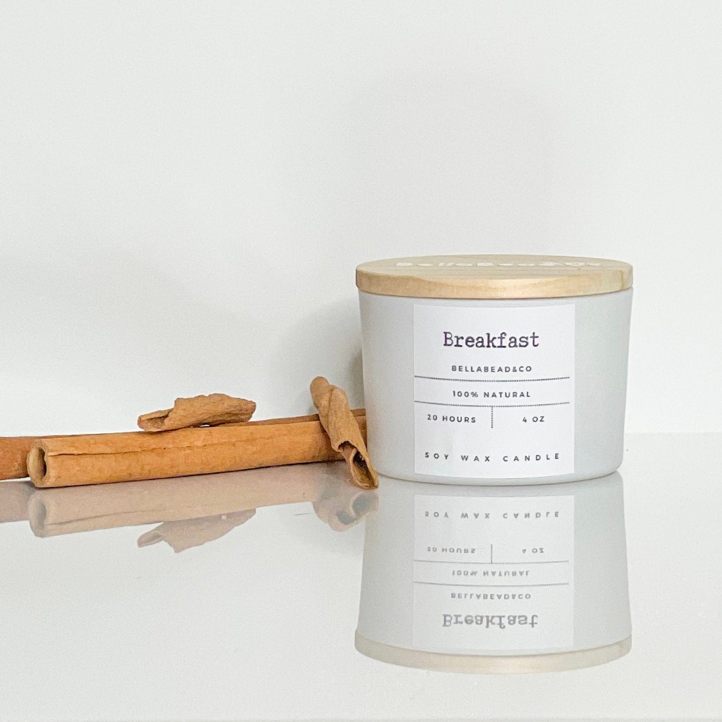 Breakfast Candle | Cozy Morning Coffee & Sweet Pastry Scent | Hand-Poured Soy Candle | 4oz Candle