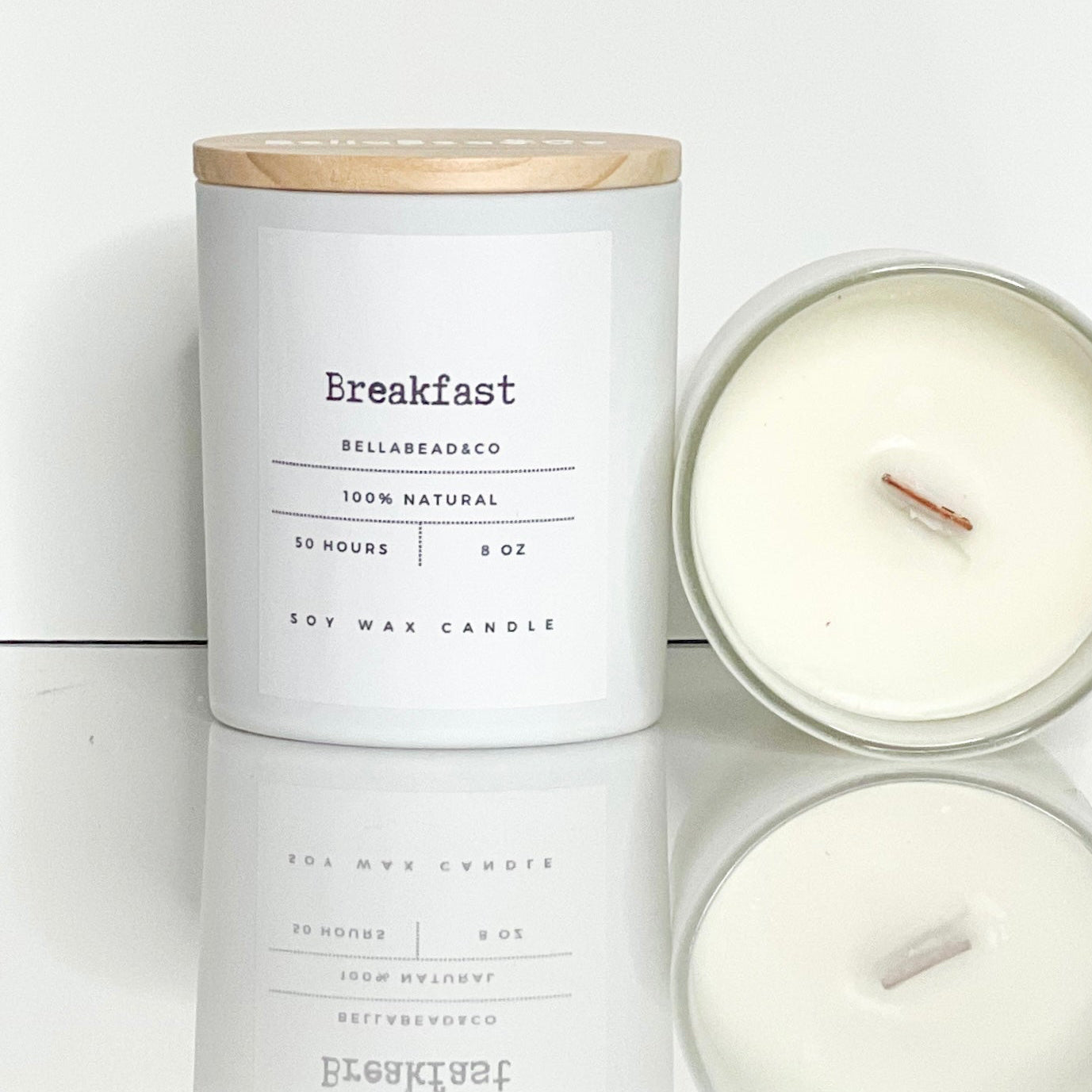Breakfast Candle | Cozy Morning Coffee & Sweet Pastry Scent | Hand-Poured Soy Candle | 8oz Candle
