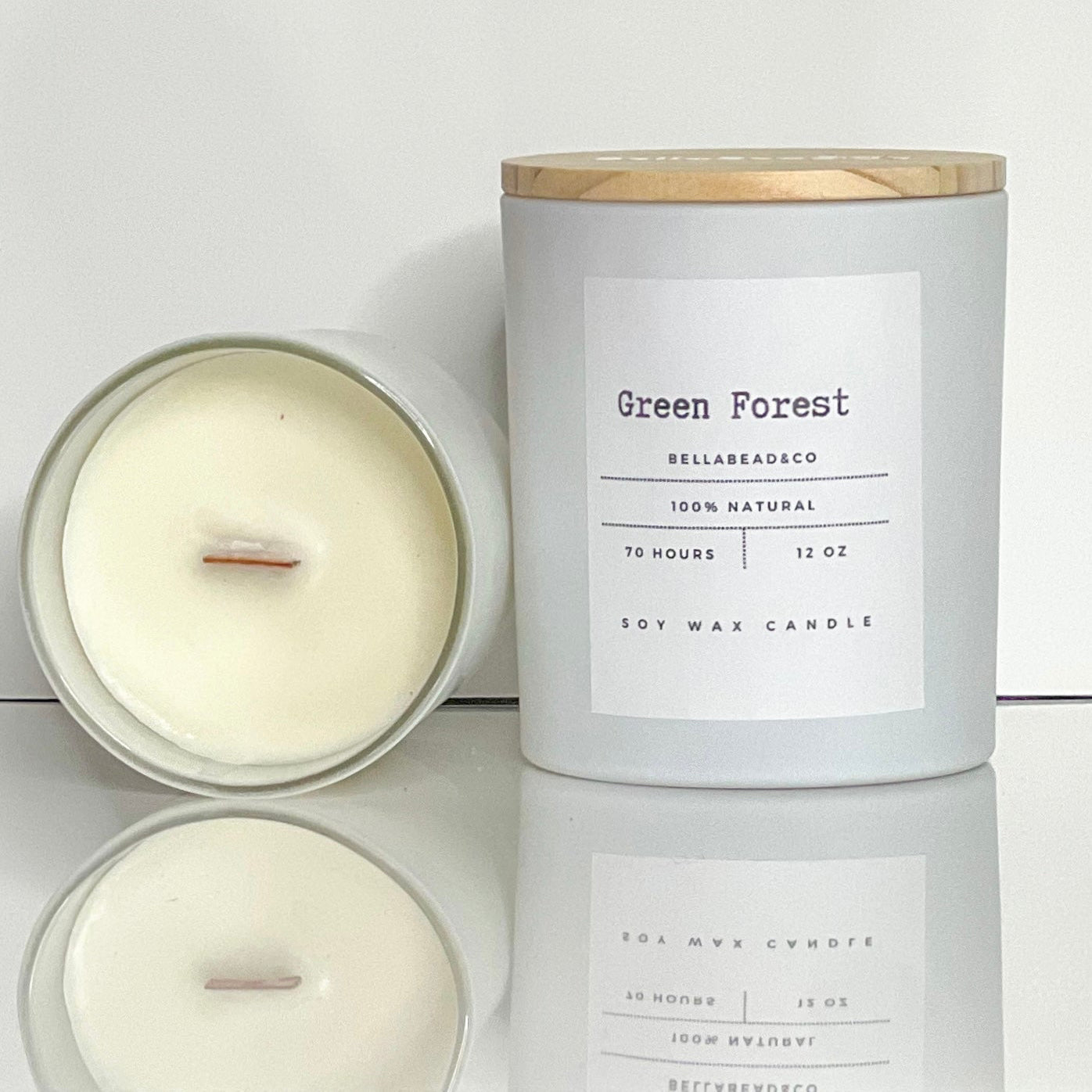 Green Forest Candle | Woodsy Pine & Cedar Blend | Nature Inspired Candle | 12oz Candle