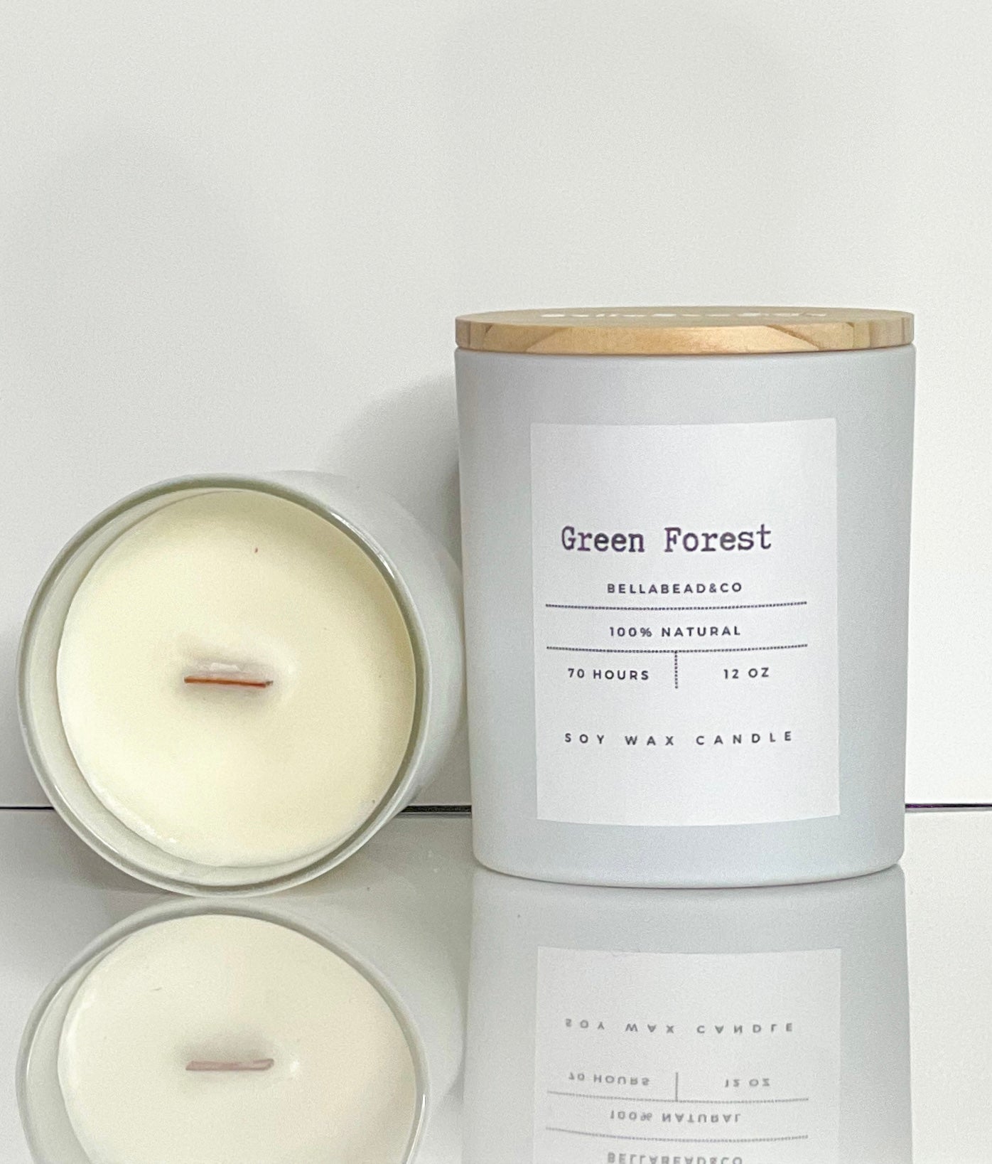 Green Forest Candle | Woodsy Pine & Cedar Blend | Nature Inspired Candle | 8oz Candle