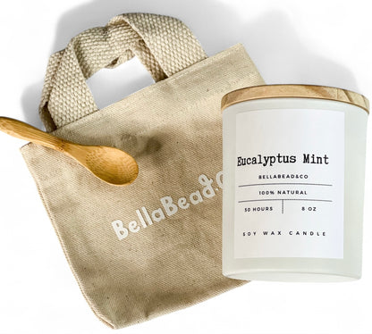 Eucalyptus Mint Candle | Refreshing Herbal Spa Blend | Clean Soy Wax 12oz Candle
