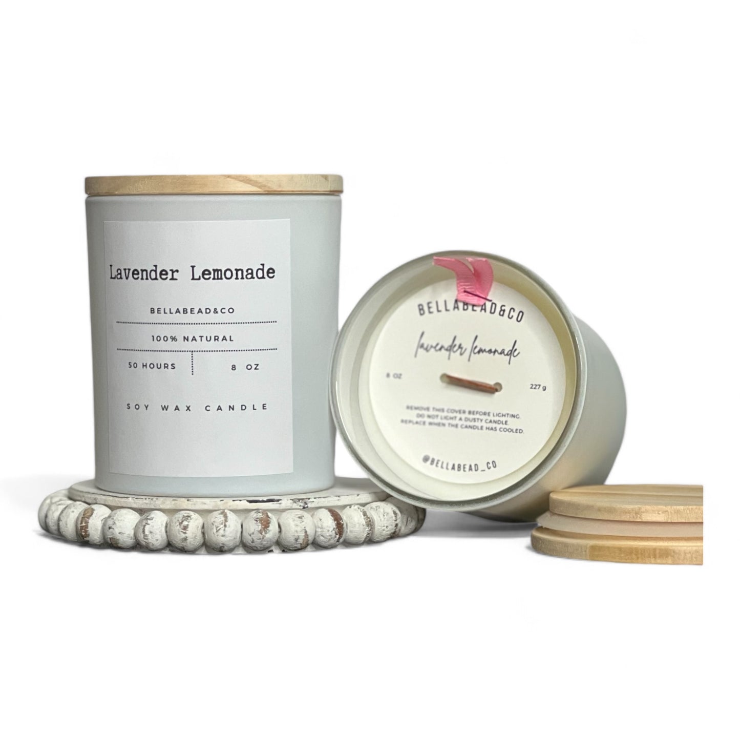 Lavender Lemonade Candle – Refreshing Herbal Citrus Blend Soy Wax 8oz Candle- Relaxing Aromatherapy Candle