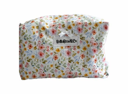 Handmade Makeup Bag - Flowers