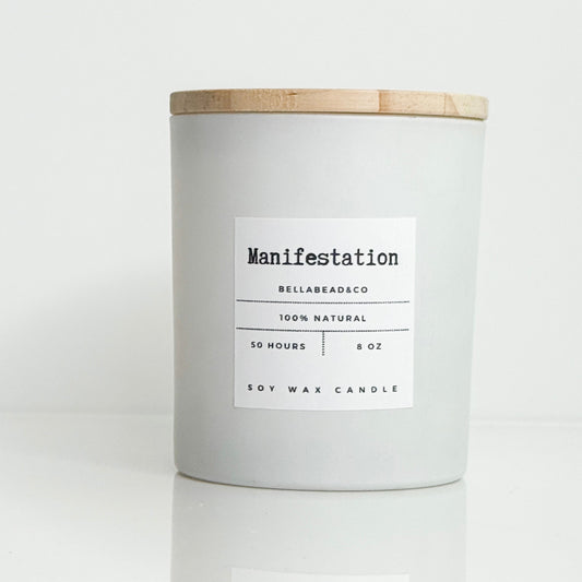 Manifestation Candle | Intention Setting | Positive Energy Soy Candle| 8oz Soy Wax Candle