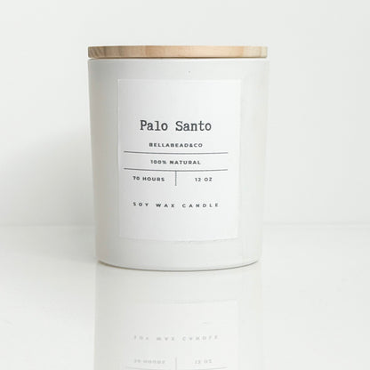 Palo Santo Candle | Cleansing Woodsy Scent | Spiritual Healing Candle| 12oz Soy Wax Candle