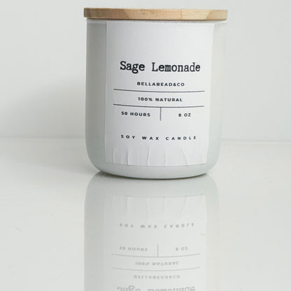 Sage Lemonade Candle | Herbal Citrus Soy Candle | Refreshing Summer Scent| 8oz Soy Wax Candle