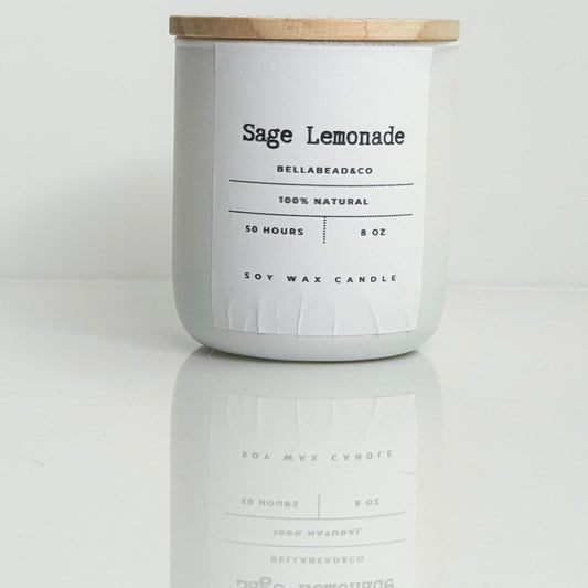 Sage Lemonade Candle | Herbal Citrus Soy Candle | Refreshing Summer Scent| 8oz Soy Wax Candle