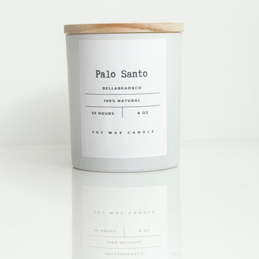 Palo Santo Candle | Cleansing Woodsy Scent | Spiritual Healing Candle| 8oz Soy Wax Candle