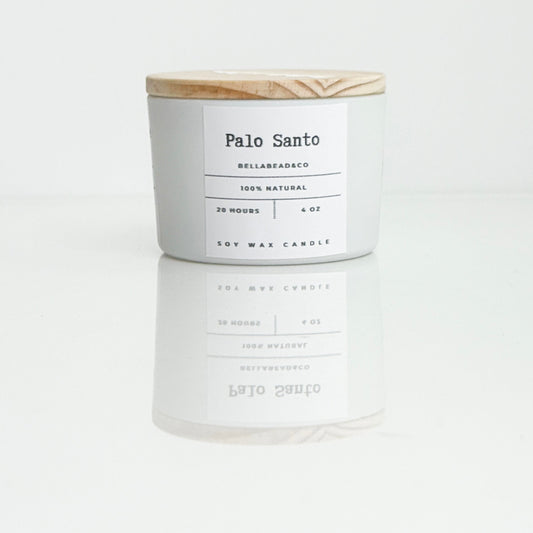Palo Santo Candle | Cleansing Woodsy Scent | Spiritual Healing Candle| 4oz Soy Wax Candle