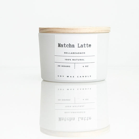 Matcha Latte Candle | Creamy Green Tea Blend | Cozy Café Candle| 4oz Soy Wax Candle